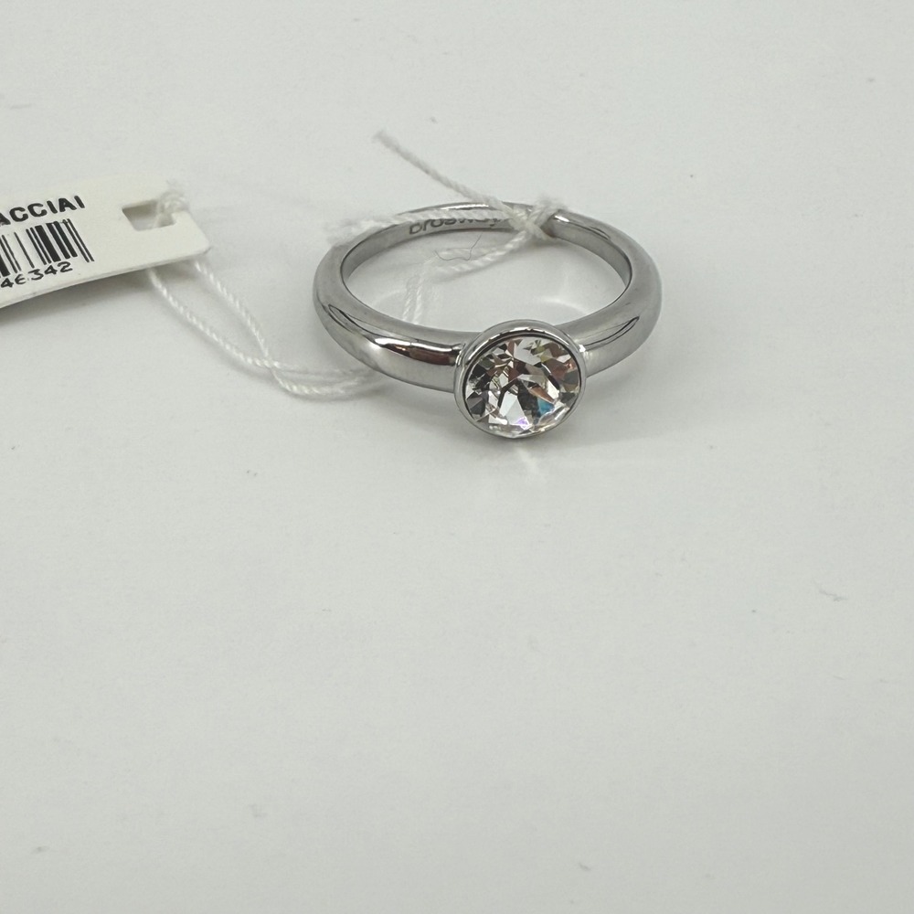 Brosway Affinity Acciai Stainless Steel Ring with Crystal Stone‎ Size US 9.5 NEW